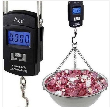 1 Pc 50kg Capacity Digital LED Screen Kitchen Scale - Portable & Rechargeable