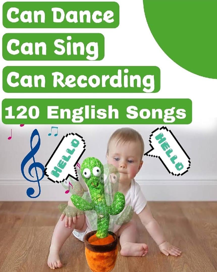 Intractive Plush Dancing Cactus Talking Toy-Elctric Drive Set For Kids (1pc)