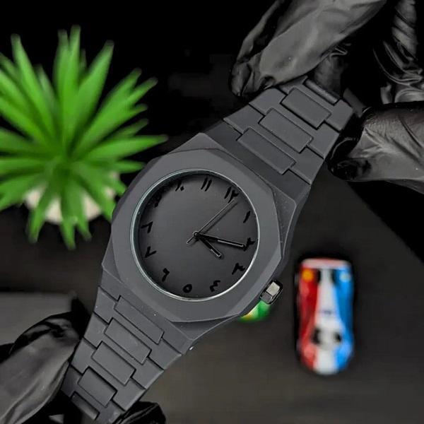 Arabic Black Aura Men's Watch With Box