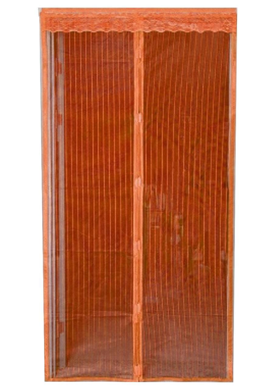 Textured Net Outdoor Curtains - 1 Pc, Brown & Green Home Decor