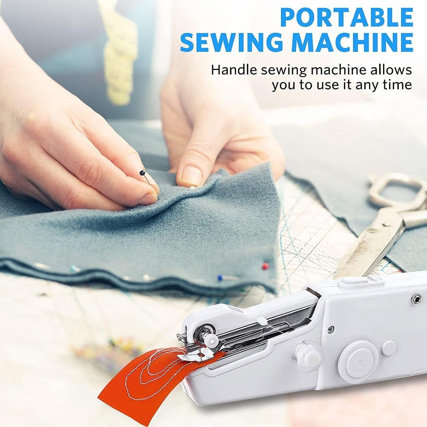 Portable Handy Stitch Machine, Mini Needle Cordless Clothes