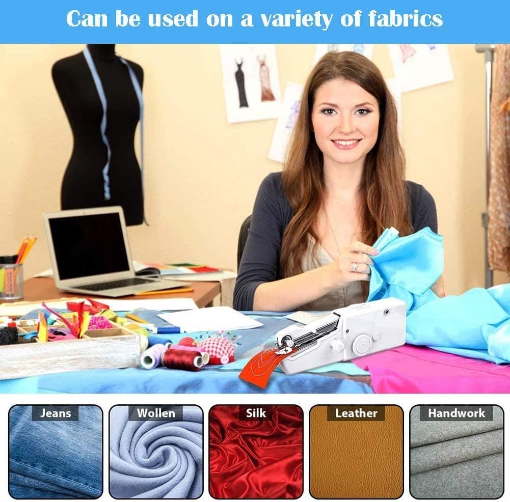Portable Handy Stitch Machine, Mini Needle Cordless Clothes