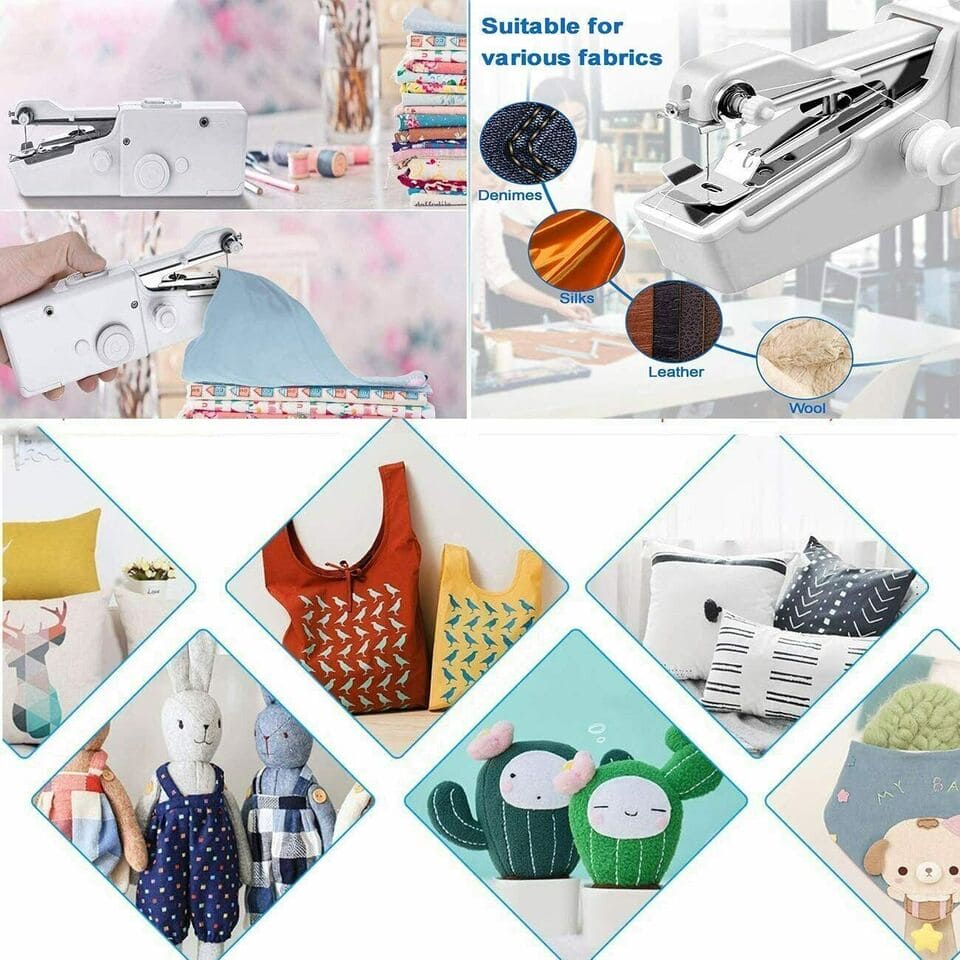 Portable Handy Stitch Machine, Mini Needle Cordless Clothes